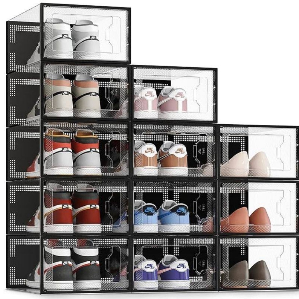 Stacking shoes storage boxes